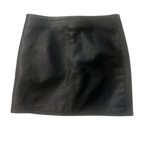 H&M Black Faux Leather Mini Skirt NWT Size 6